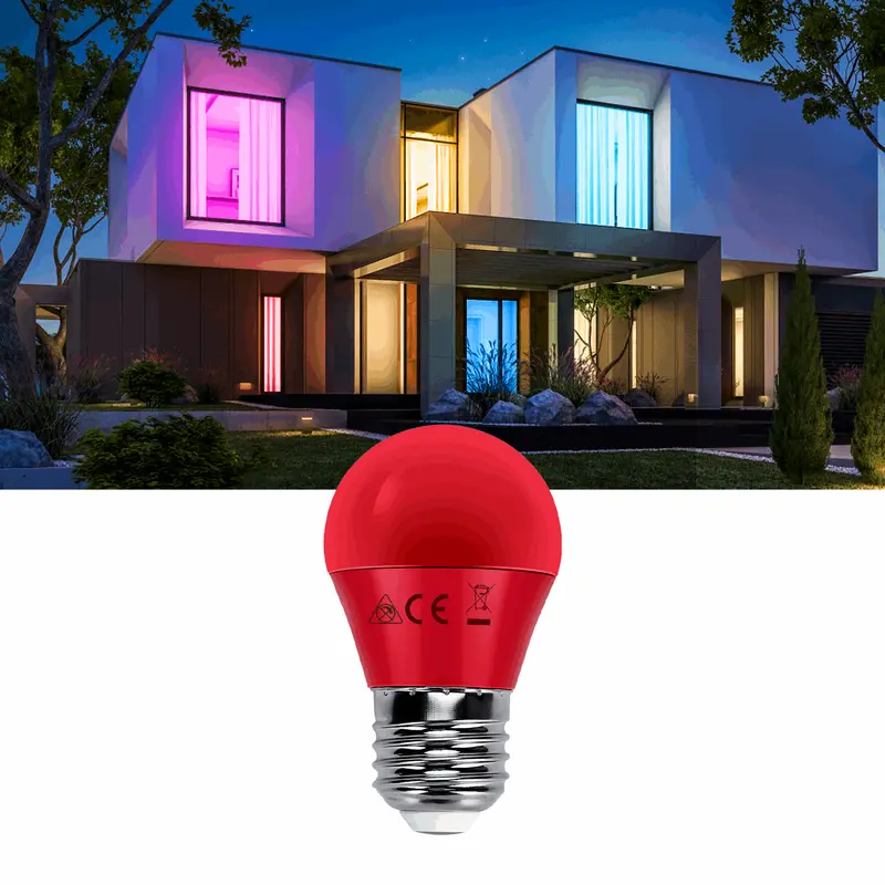 Aigostar G45 LED-kogellamp – rood – E27 – 4 W