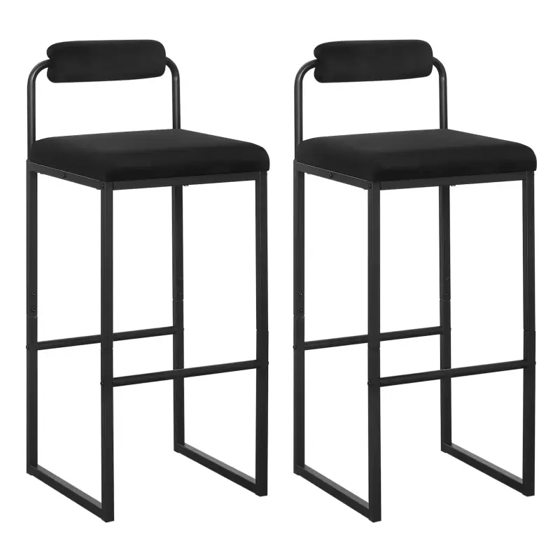 BukkitBow Set Barkrukken - Luxe Fluweel & Staal - 75cm