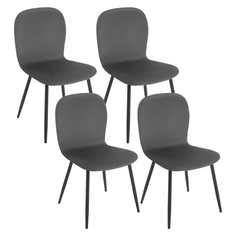 Comnox - BukkitBow - Luxe set van 4 eetkamerstoelen - Ergonomisch design