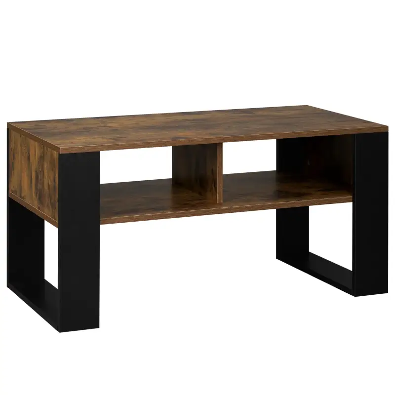 Comnox - BukkitBow - Robuuste Salontafel met Opslag - Modern Design