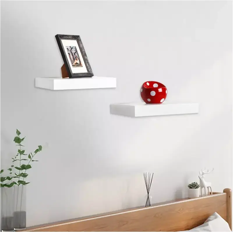 Comnox - BukkitBow Set van 2 Muurplanken - Zwevend Ontwerp - Wit MDF