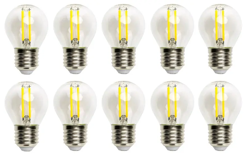 Comnox - E27 LED Kogellamp G45 - Set van 10 stuks - Daglichtwit 6500K