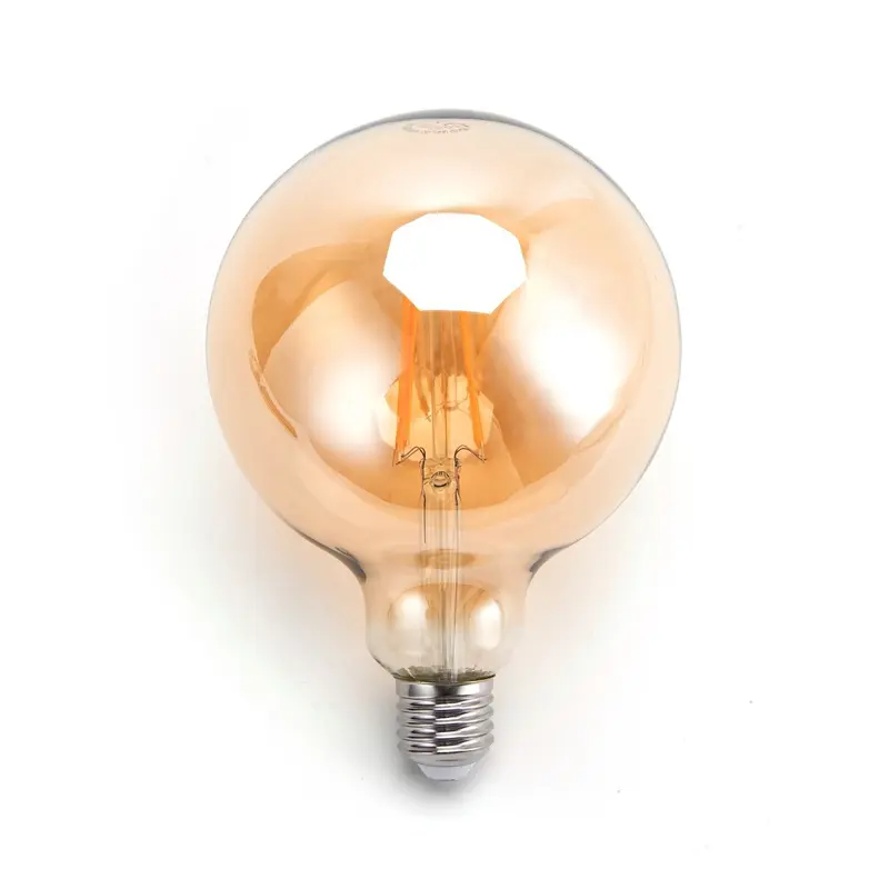 Comnox - G125 Globe gloeilamp - Sfeervol amber glas - E27 8W 2200K