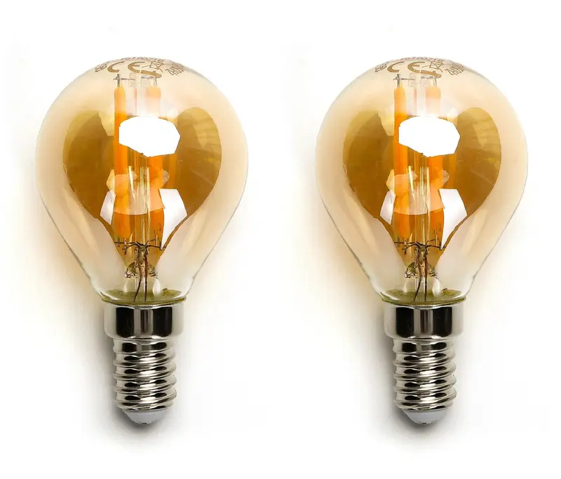 Comnox - Kogellamp E14 2 stuks - Warm amber licht - 2200K