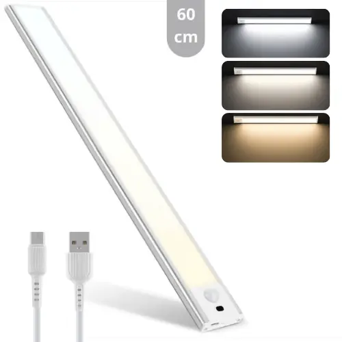 Comnox - LED Kastverlichting met sensor - Draadloos en dimbaar - 60 cm wit