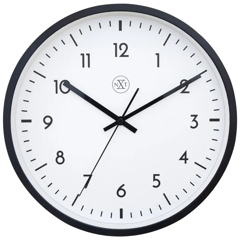 Comnox - NeXtime Easy Big - Geruisloze Wandklok - 30 cm Wit