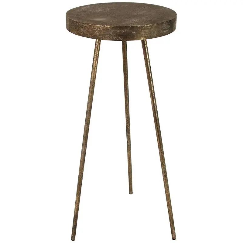 Comnox - Round Table - Industrieel design - Bruin metaal
