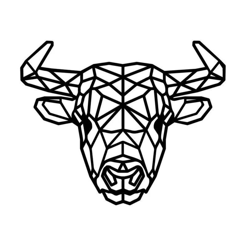 Geometrische Dieren Bufallo Black