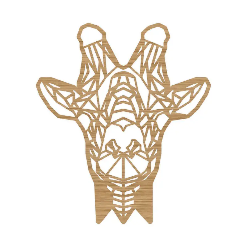 Geometrische Dieren Giraffe Bamboe