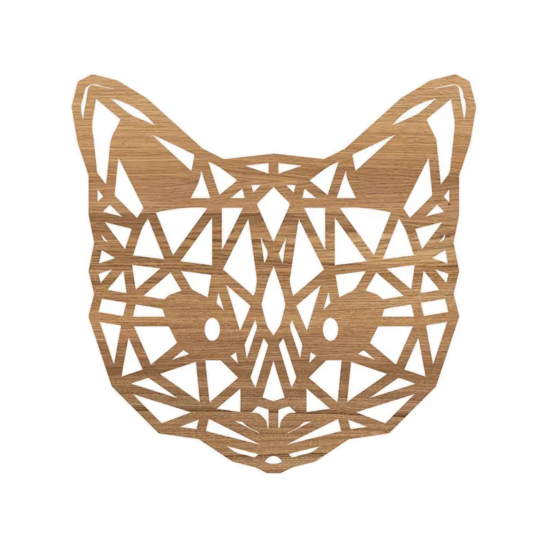 Geometrische Dieren Kat/Poes Eiken