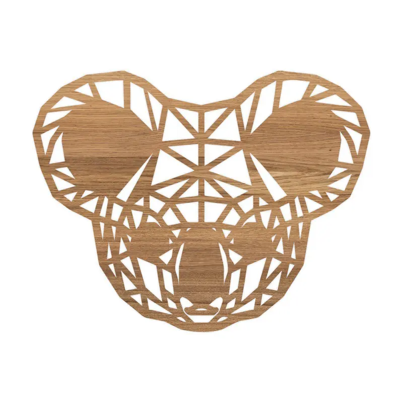 Geometrische Dieren Koala Eiken