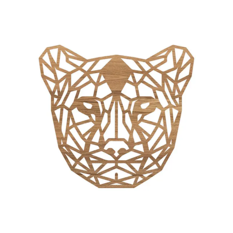 Geometrische Dieren Panter Eiken