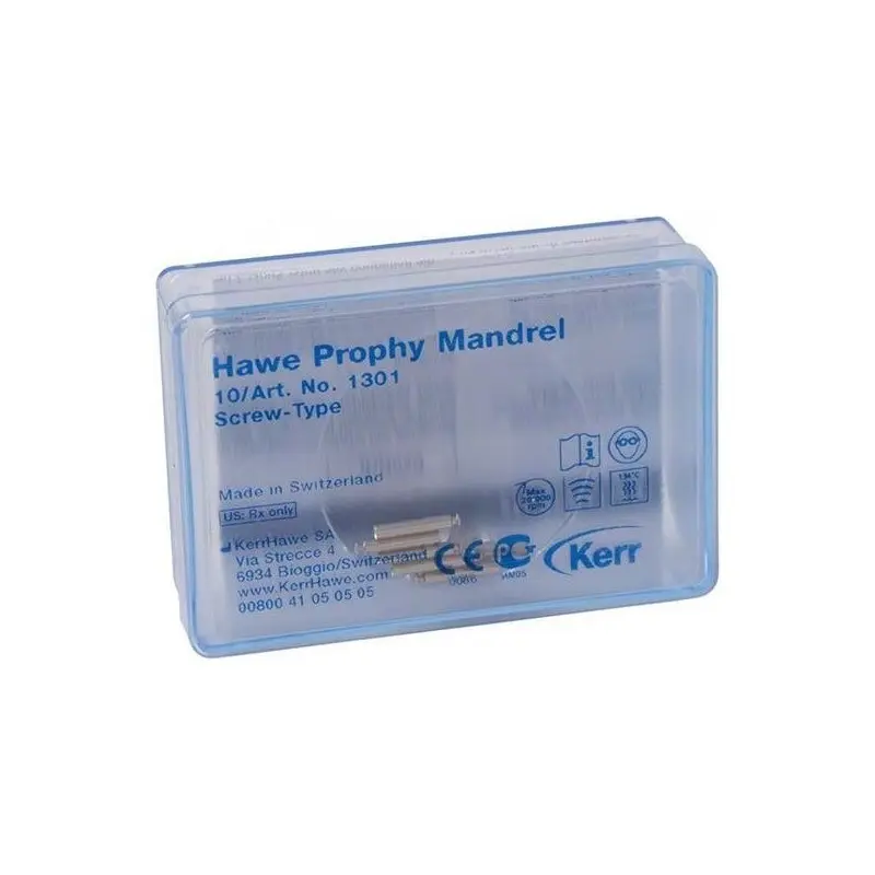 Kerr Prophy Mandrellen Screw-Type 14 mm (10 st.)