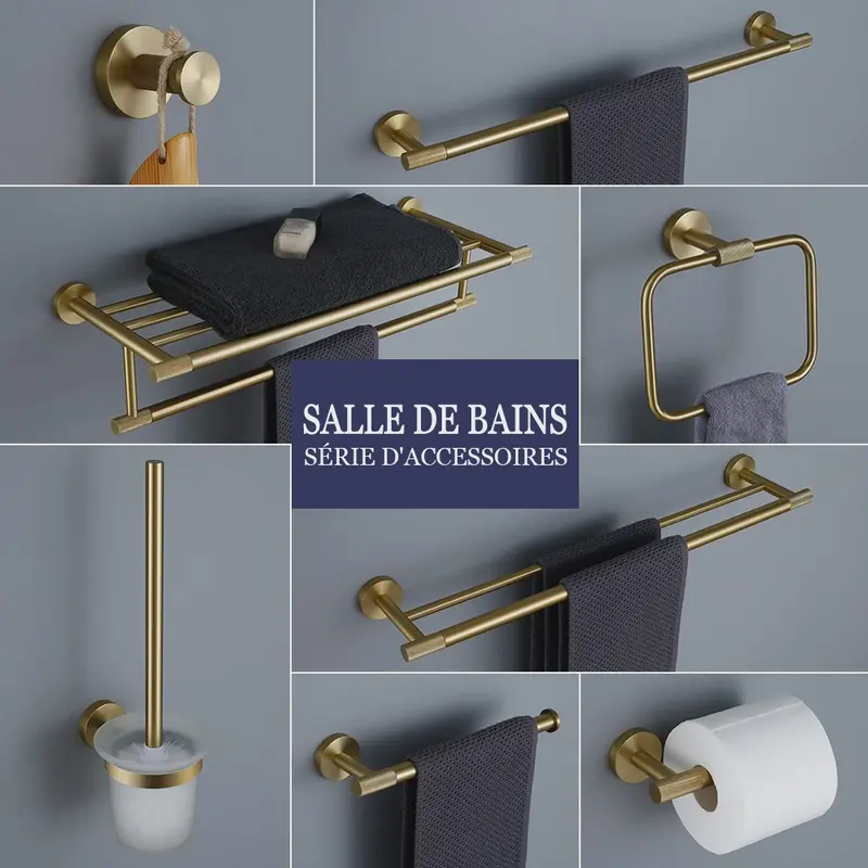 Luxe Geborsteld Gouden Badkamer Accessoires Set