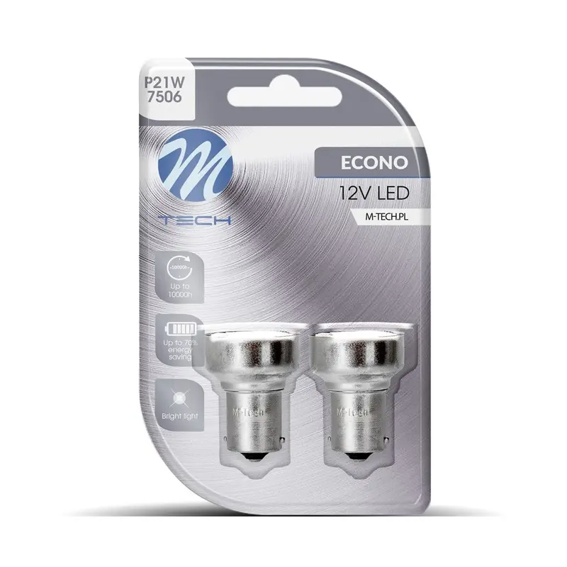 M-Tech BA15S LED autolamp set - Heldere witte verlichting - 12V DC
