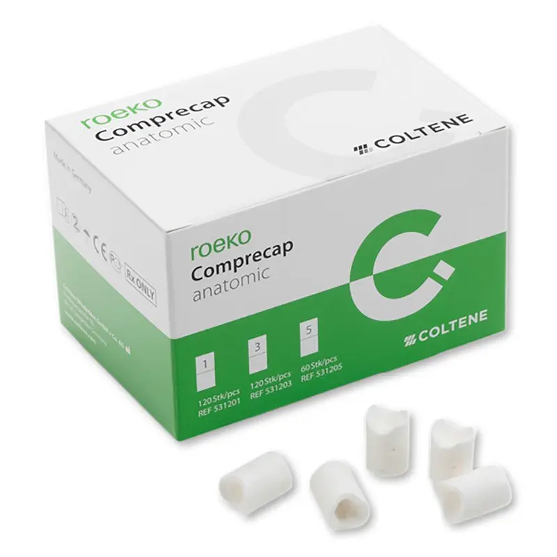 ROEKO Comprecap Anatomic Wattenrollen Nr. 5 - 14 mm (60 st.)