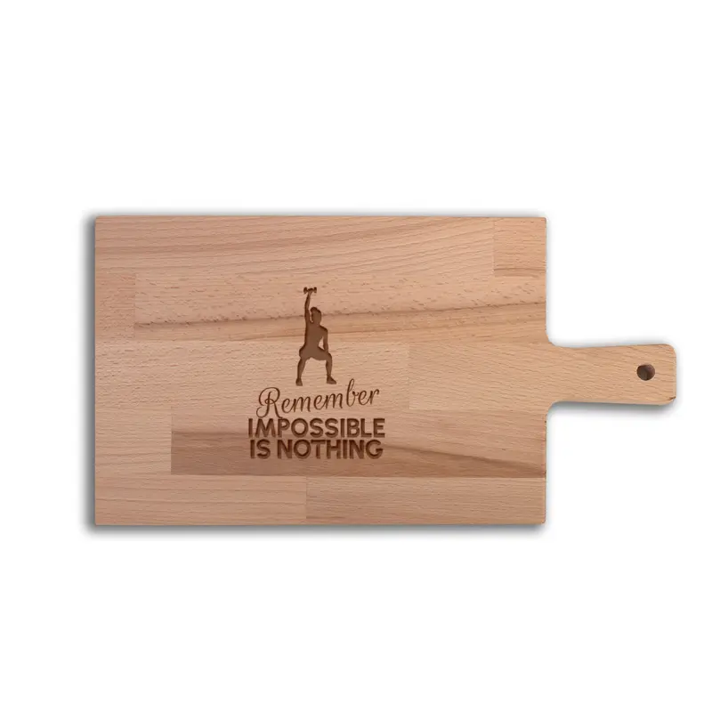 Serveerplank Gewichtheffen (Vrouw) Remember Impossible Is Nothing
