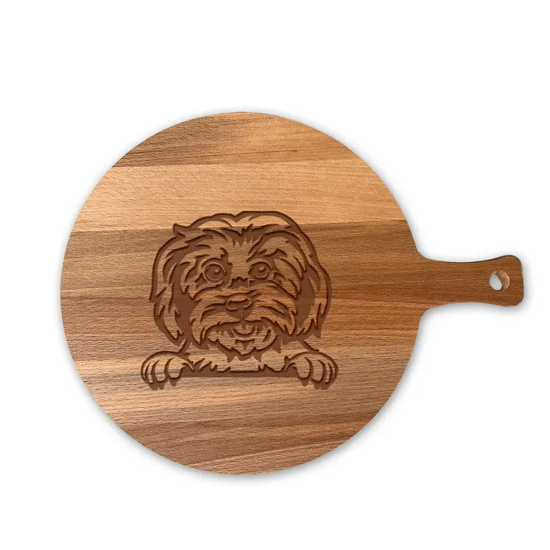 Serveerplank Rond Honden Maltezer