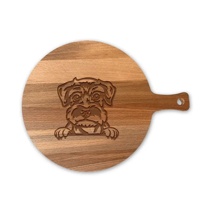 Serveerplank Rond Honden Schnauzer