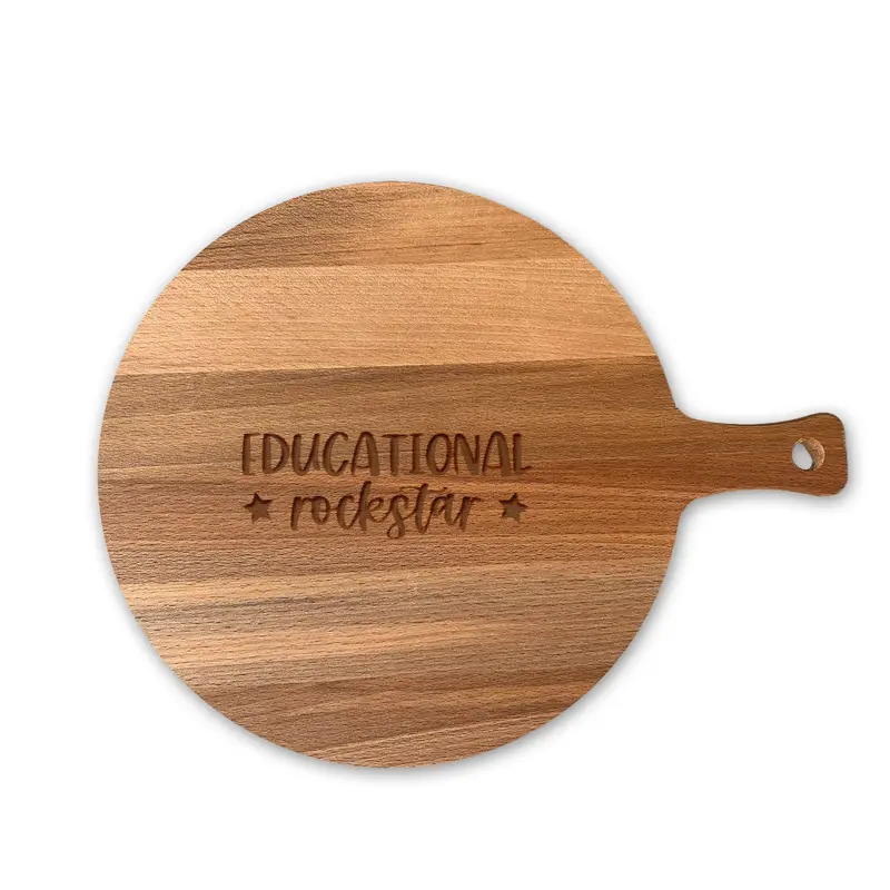 Serveerplank Rond Leraar Educational Rockstar