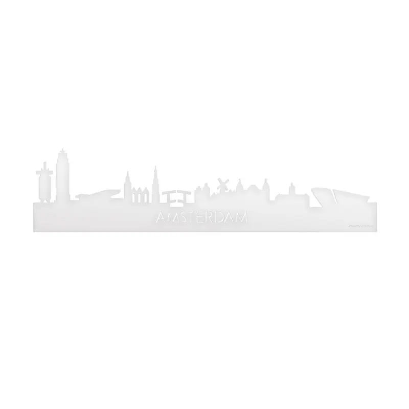 Skyline Amsterdam Wit Glanzend