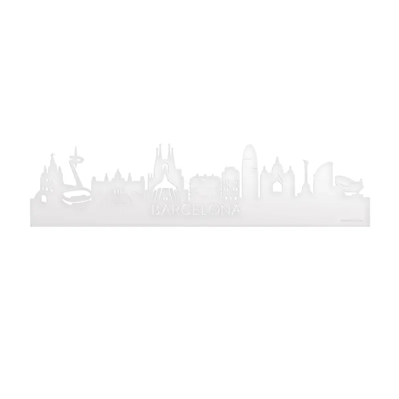 Skyline Barcelona Wit Glanzend