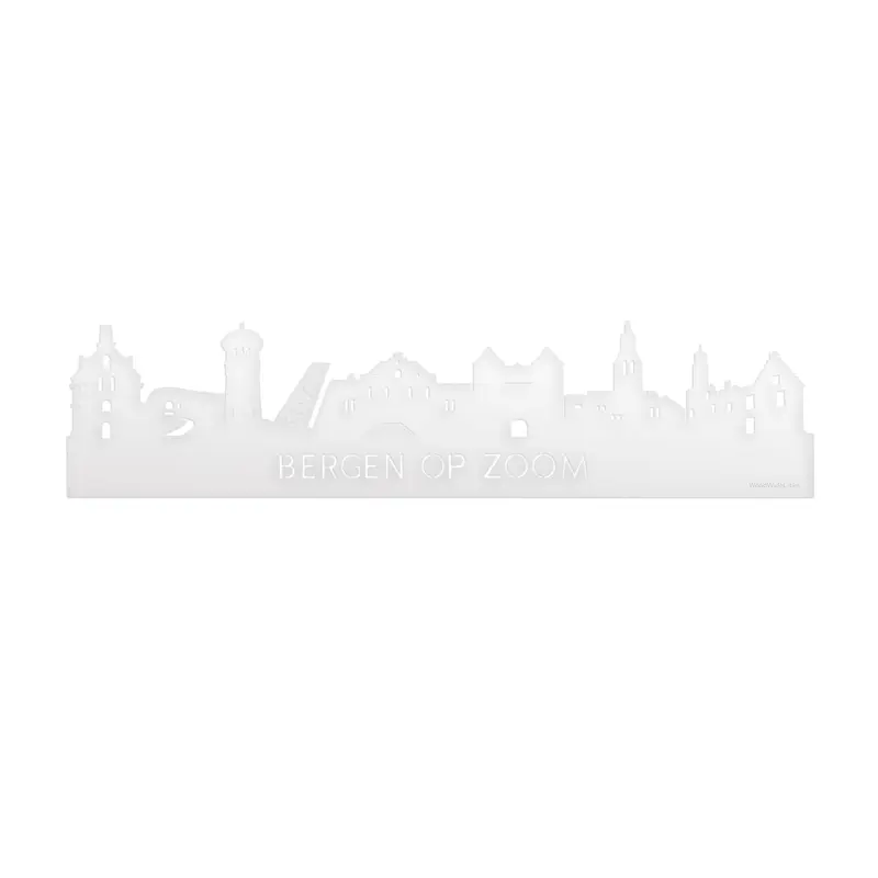 Skyline Bergen op Zoom Wit Glanzend