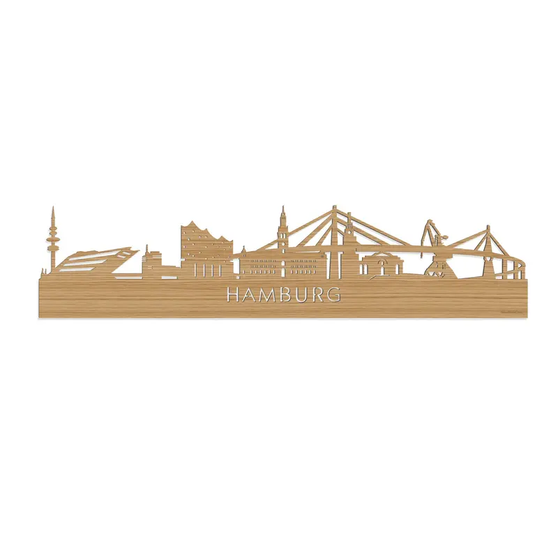 Skyline Hamburg Bamboe
