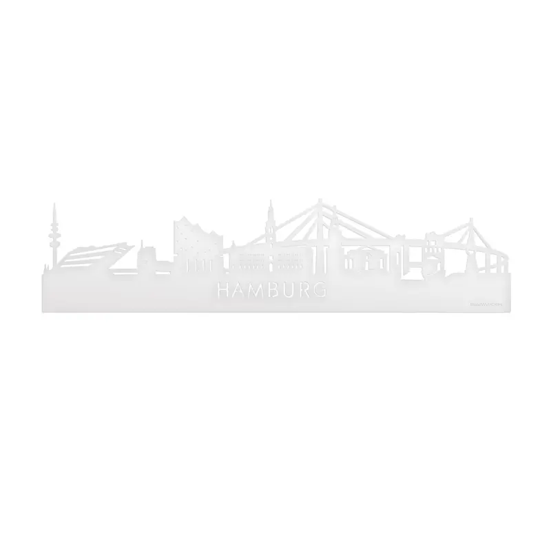 Skyline Hamburg Wit Glanzend