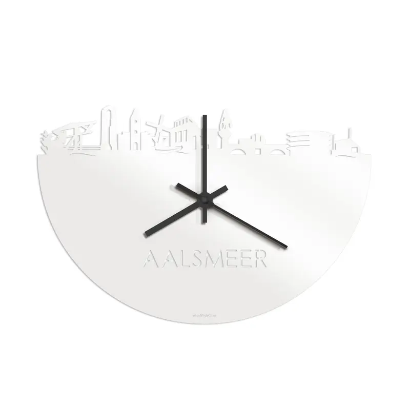 Skyline Klok Aalsmeer Wit Glanzend