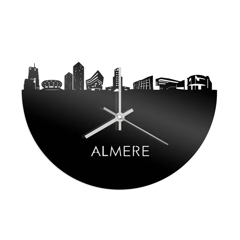 Skyline Klok Almere Zwart Glanzend