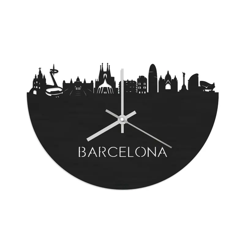 Skyline Klok Barcelona Black