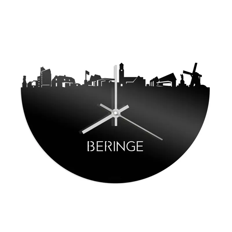 Skyline Klok Beringe Zwart Glanzend