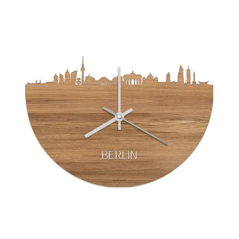 Skyline Klok Berlijn Eiken