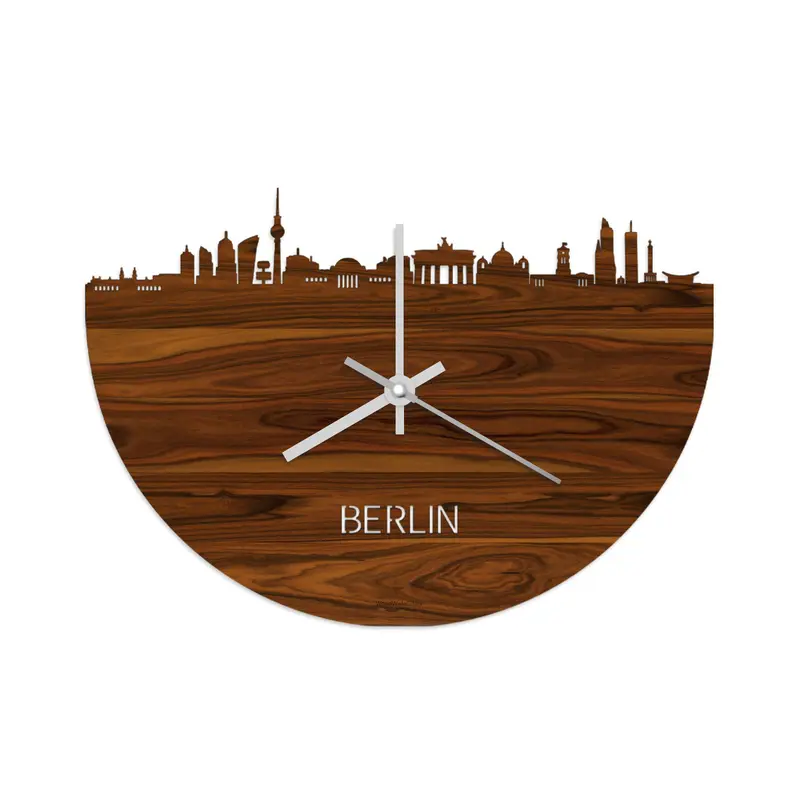 Skyline Klok Berlijn Palissander