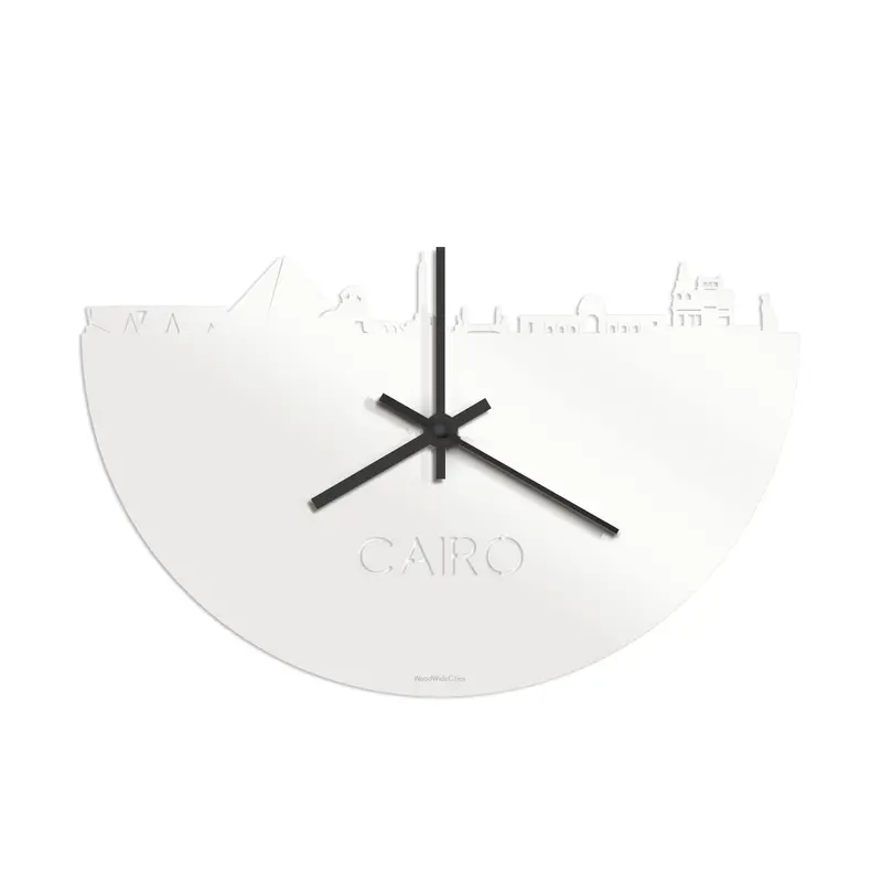 Skyline Klok Cairo Wit Glanzend