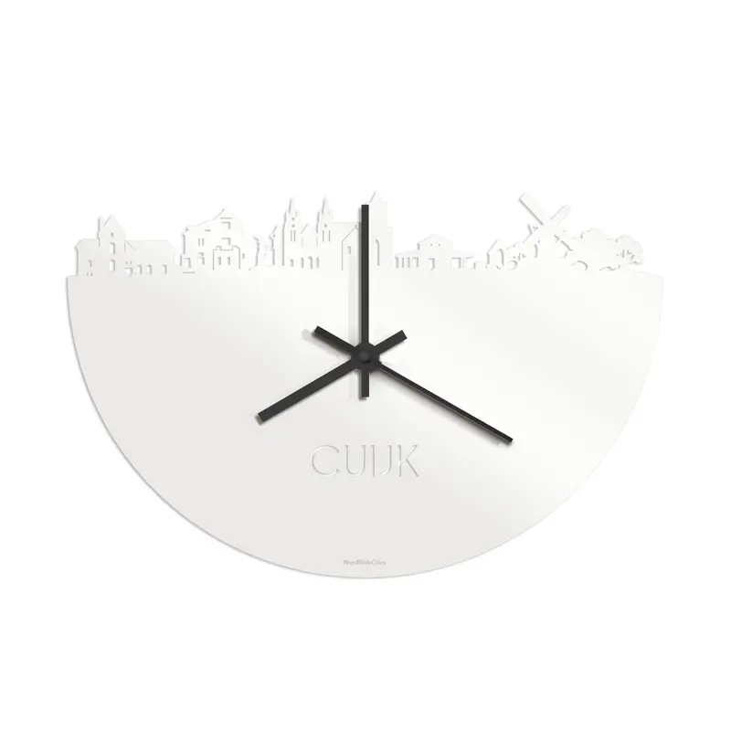 Skyline Klok Cuijk Wit Glanzend