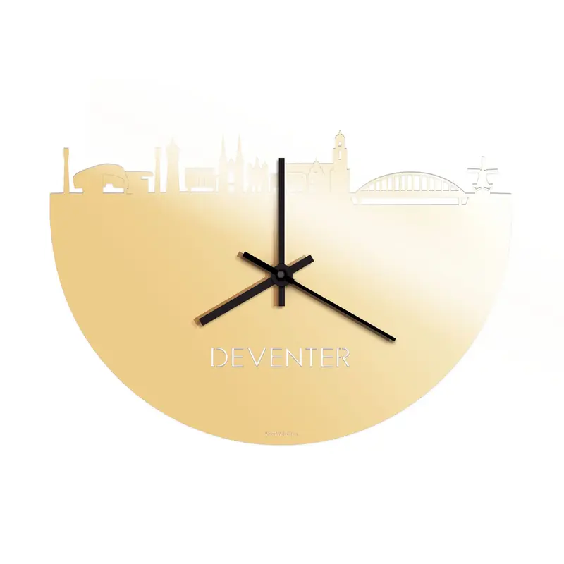 Skyline Klok Deventer Goud Metallic
