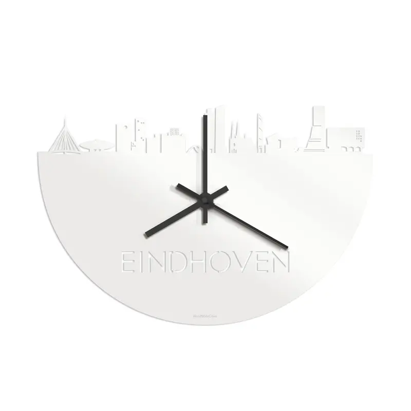 Skyline Klok Eindhoven Wit Glanzend