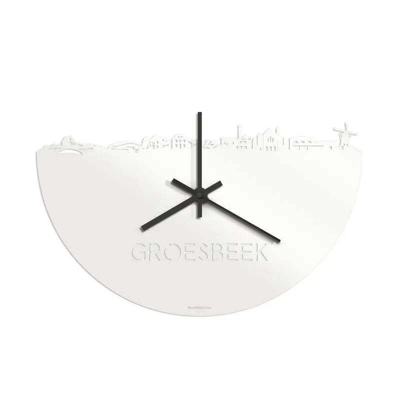Skyline Klok Groesbeek Wit Glanzend