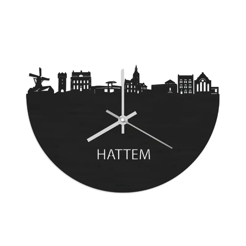 Skyline Klok Hattem Black