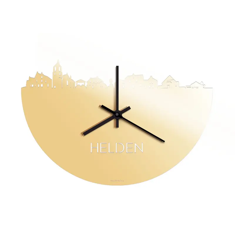 Skyline Klok Helden Goud Metallic