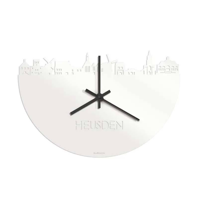 Skyline Klok Heusden Wit Glanzend