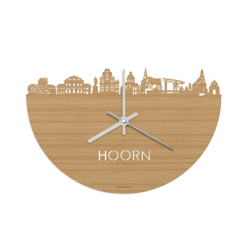 Skyline Klok Hoorn Bamboe