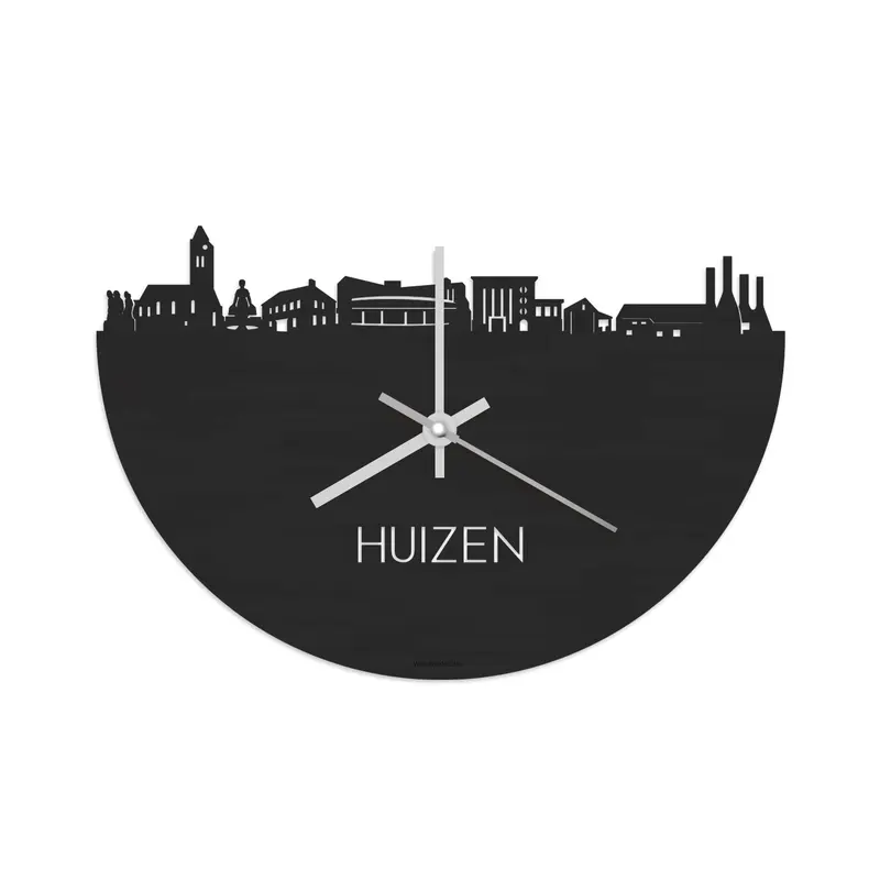 Skyline Klok Huizen Black