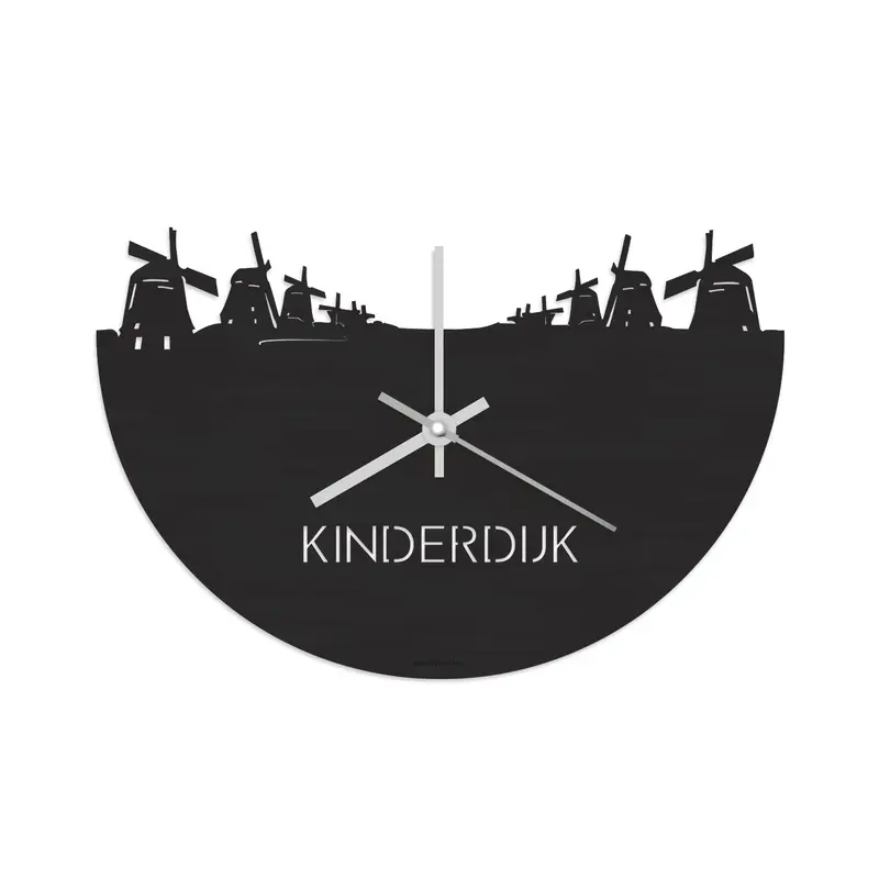 Skyline Klok Kinderdijk Black