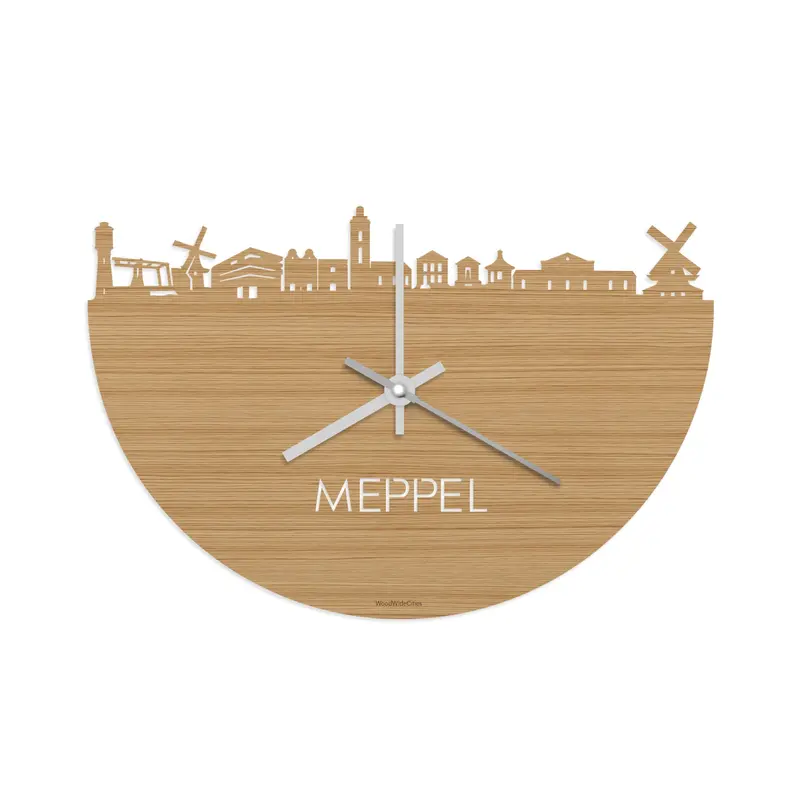 Skyline Klok Meppel Bamboe