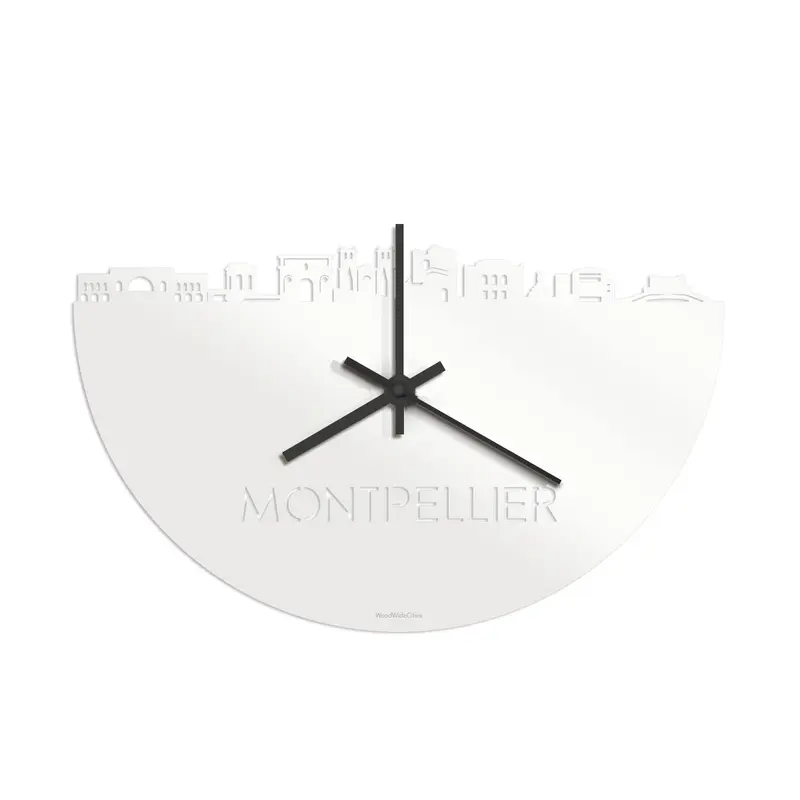Skyline Klok Montpellier Wit Glanzend