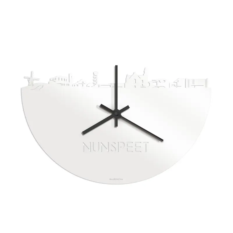 Skyline Klok Nunspeet Wit Glanzend