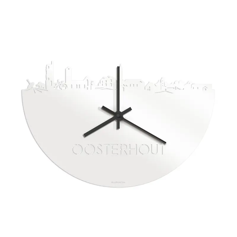 Skyline Klok Oosterhout Wit Glanzend